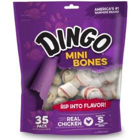 Dingo Meat in the Middle Rawhide Chew Bones (Option: Mini)