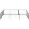 Dog Kennel Black 96.9 ft² Steel